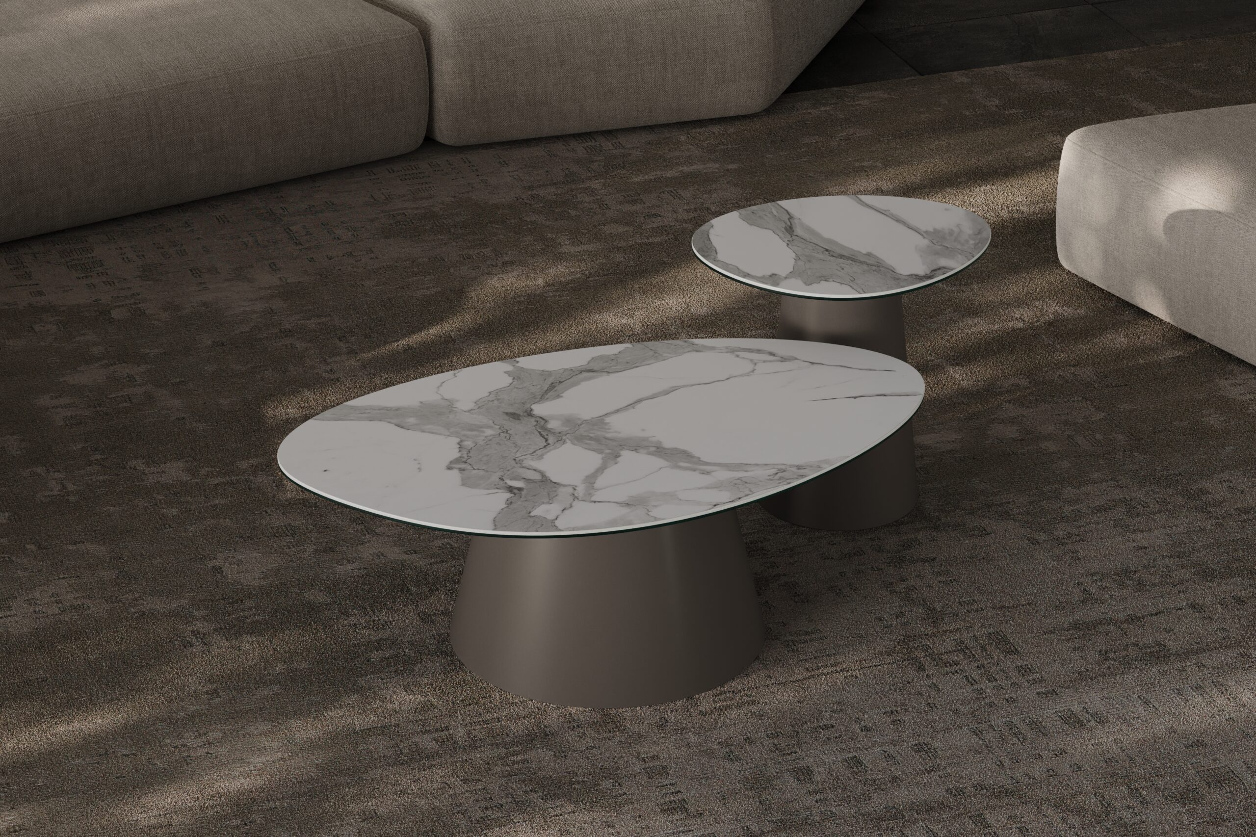 Stolik kawowy Morena, organiczny z nieregularnym blatem